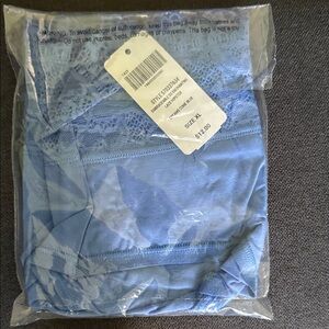 Soma Embraceable Blue Lace Trim Panties